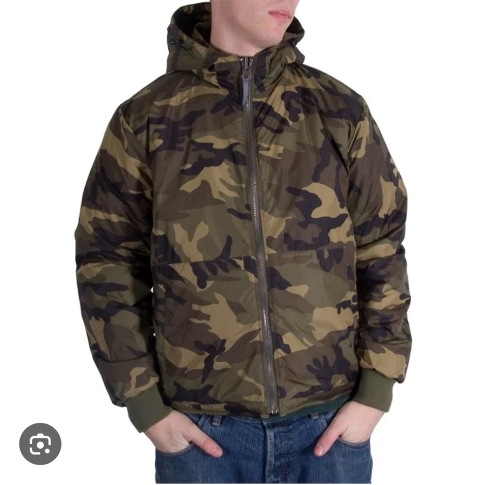 Spiewak Green and Brown Reversible Puffer Jacket